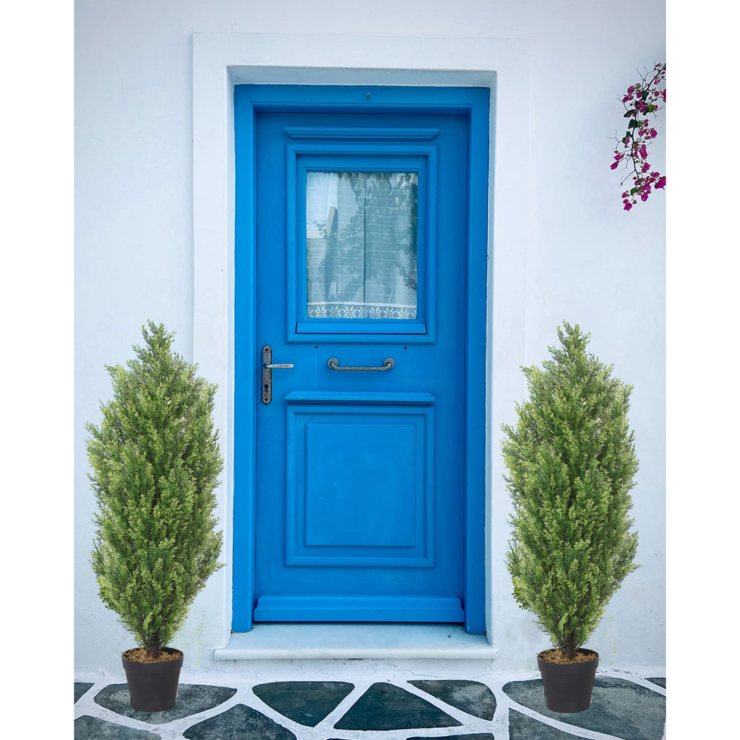 Shirlene Faux Cedar Tree Topiary in Pot